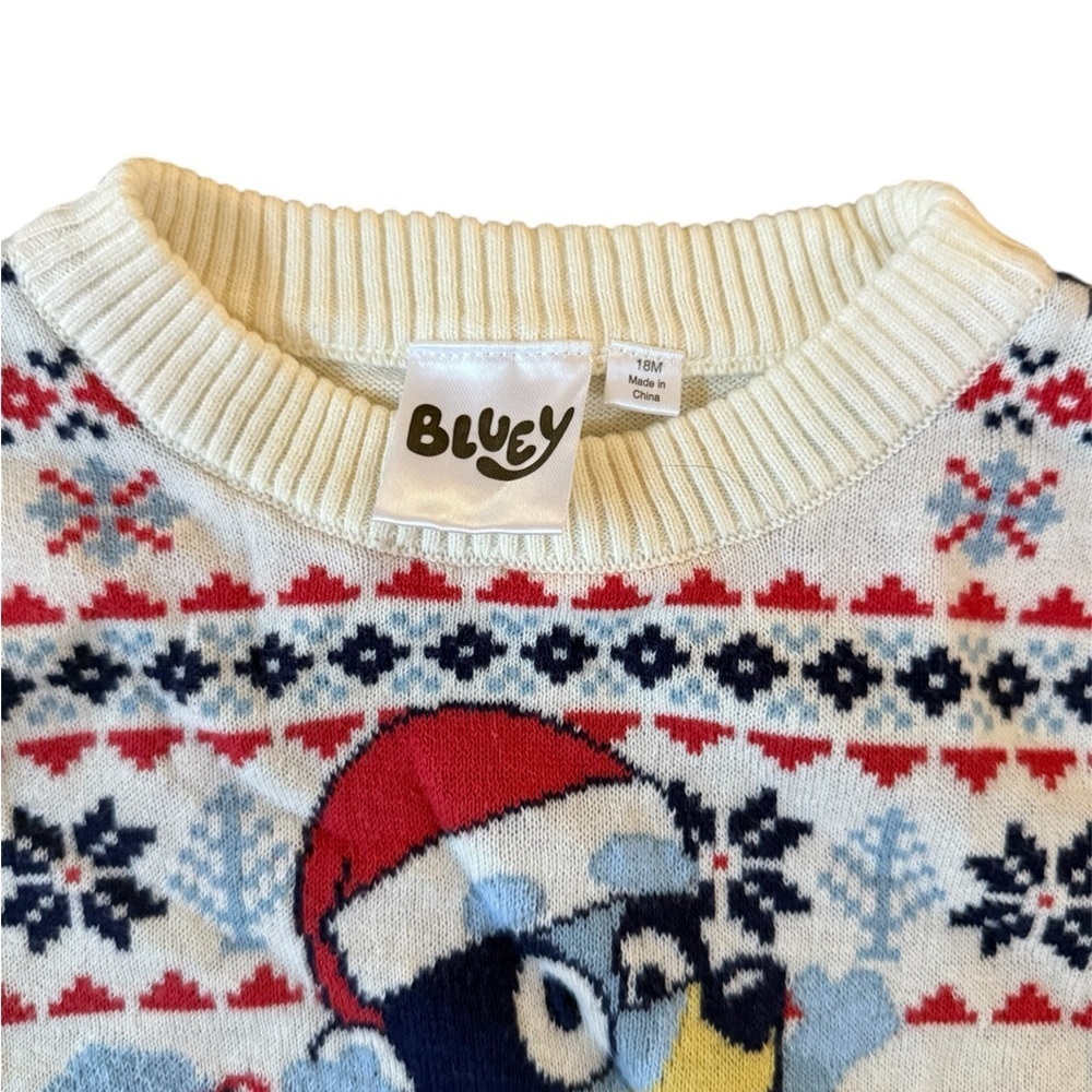 Bluey Festive Kids Sweater - Picture 4 of 5
